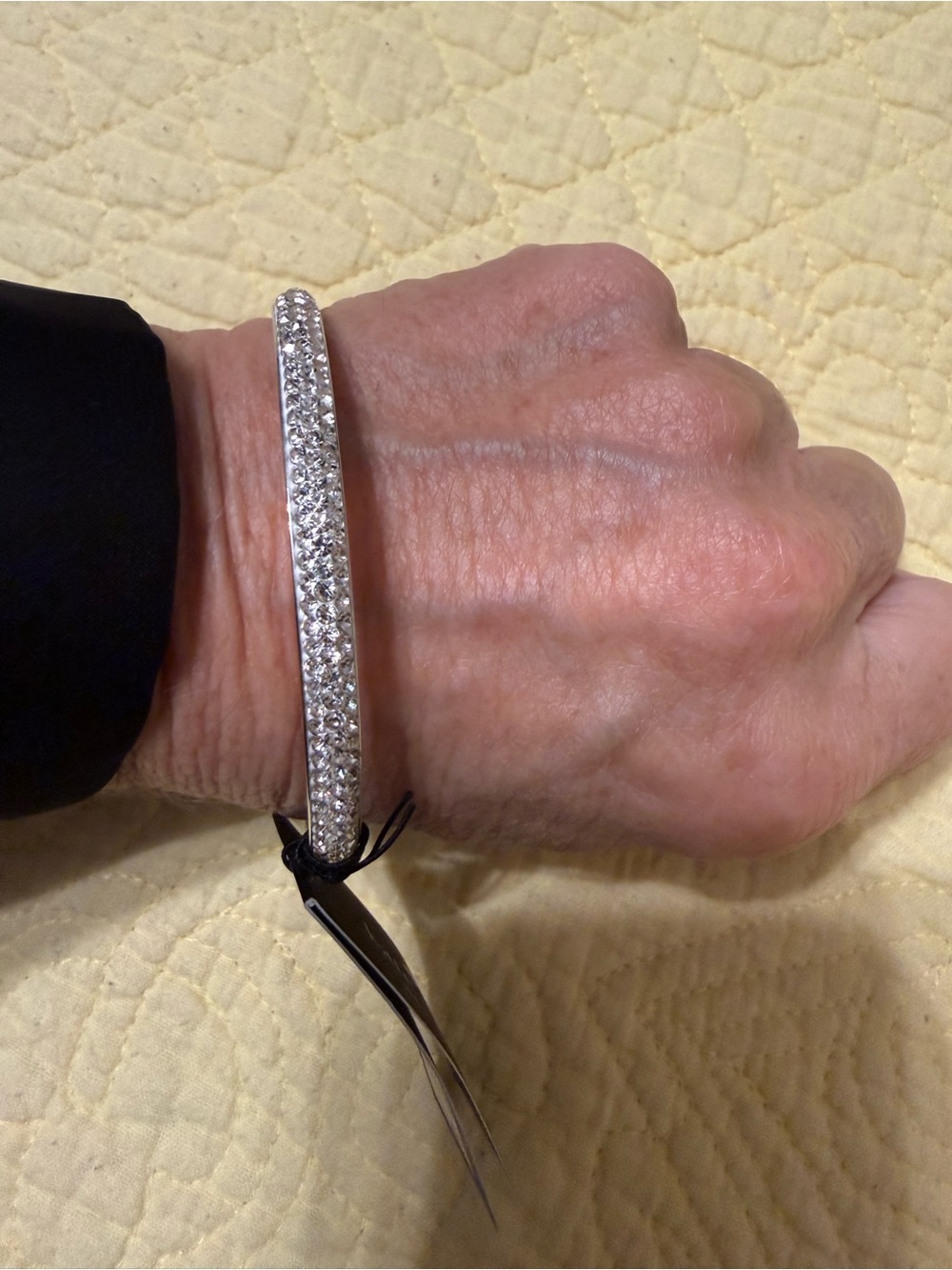 Kate Spade Razzle Dazzle Single Silver Bangle CZ Bracelet NWT - Picture 2 of 4